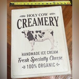 Ice Cream Cow Creamery Sign